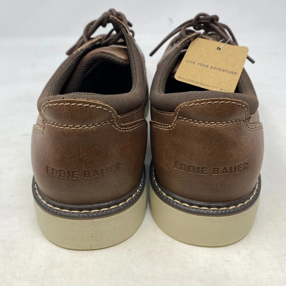 Eddie Bauer Stridertan Lug Sole Casual Shoes Mens 12M Vegan‎ Leather Brown